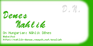 denes nahlik business card